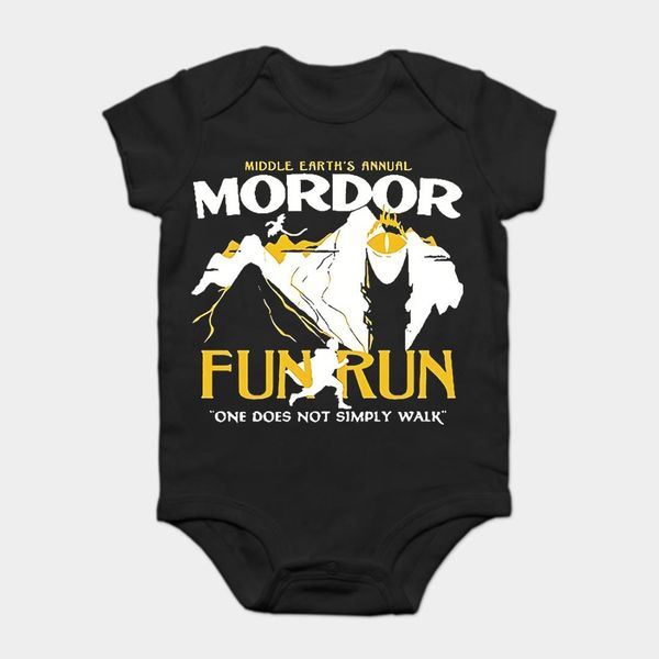 

baby onesie baby bodysuits kid t shirt lord of the rings mordor fun run, Blue