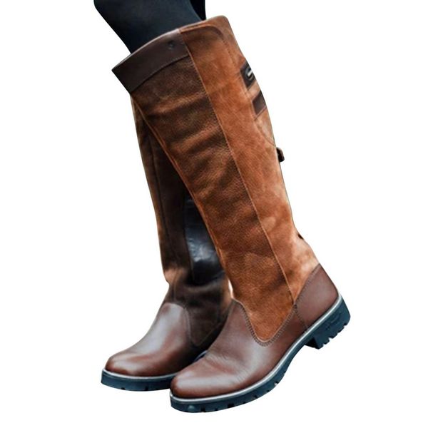 

nice autumn winter long boots women riding casual rome style boots thigh high loose shoes botas mujer footwear girls shoes, Black