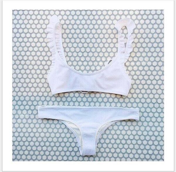 

bikini special fabric lotus edge bandage bikini
