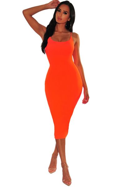 

спагетти ремень сексуальное платье повязки женщин совок шеи без рукавов клубное платье летнее неоновое зеленое платье без спинки середины ик, White;black