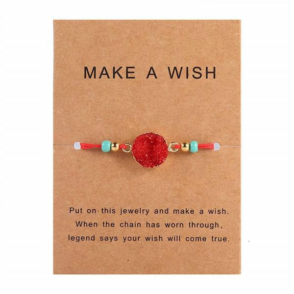 

men women natural resin stone bead bracelet with make red blue string adjustable woven bracelets for jewelry, Golden;silver