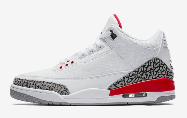 

2018 originals og 3 hall of fame 3s katrina white red grey black cement man woman basketball shoes authentic sports sneakers 136064-116