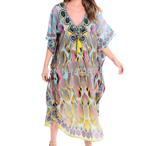 

large chiffon beach cover up plus size bikini cover up saida de praia vestidos mujer 2019 maxi dress pareos de playa mujer, Blue;gray