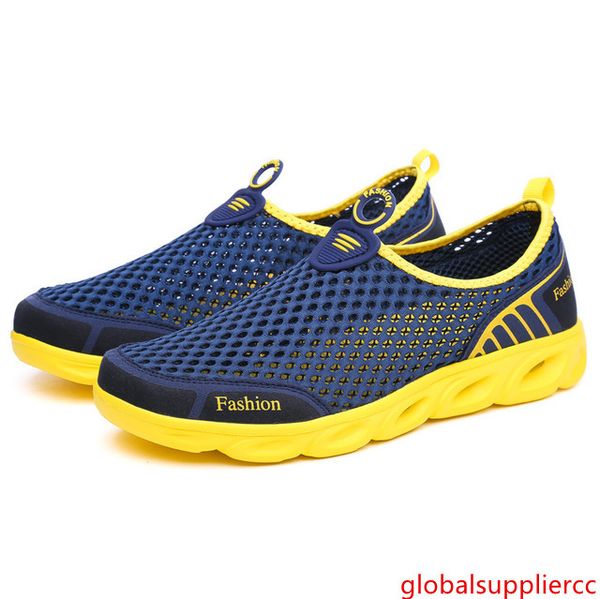 

dark blue men women shoes summer air mesh sport aqua shoes outdoor women s quick dry water shoes sneakers couple lovers shoe