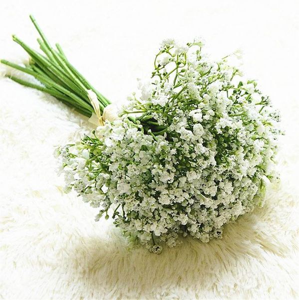 

1bunch gypsophila baby's breath artificial flowers for home wedding decoration bride's hand flower fake white flores