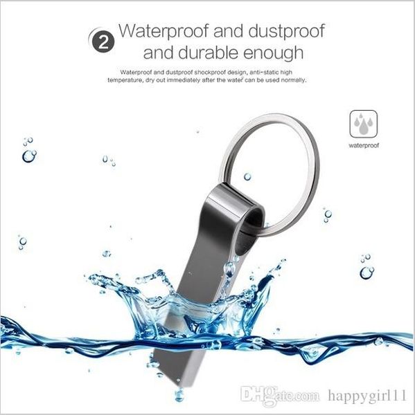 

factory price waterproof metal silver usb flash drive pen drive 128mb 32gb 64gb 128gb pendrive with key ring u disk memory disk usb 2.0 u94
