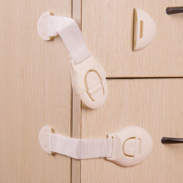 

10pcs plastic protection from children safety lock cabinet door drawers toilet kids baby security care child lock strap