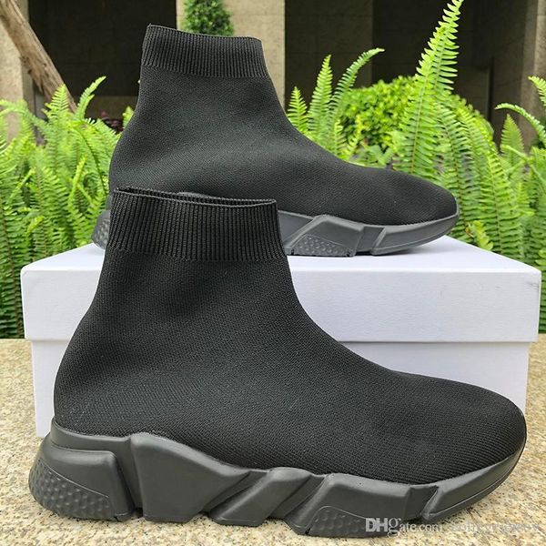 

2019 men women sock shoes speed trainer oreo balck white party lover luxury fashion high casual shoes designer sneakers 36-45