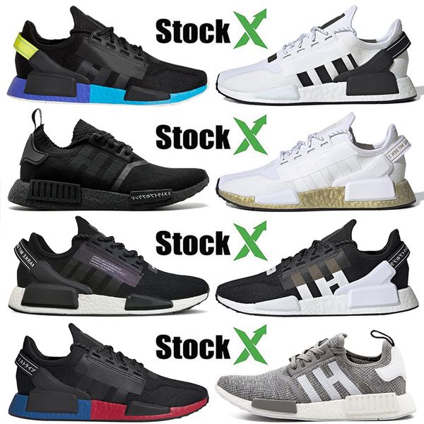 

womens mens running shoes new arrival designers nmd r1 v2 human race mexico n.e.r.d green solar red thunder nerd sneakers