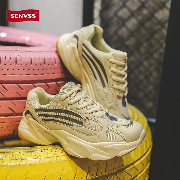 

men's shoes men's sports shoes 2020 spring new running light running retro father senvss brand