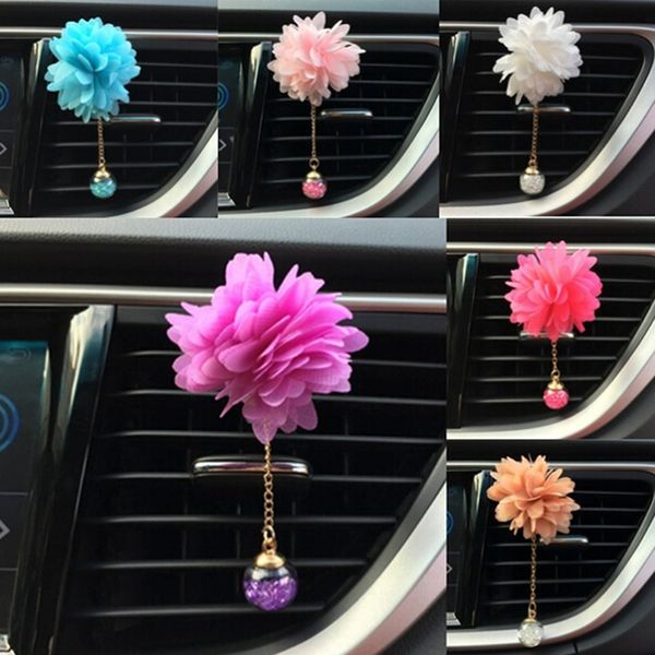 

car-styling car accessories loving gift air outlet fragrant perfume flower freshener diffuser camellia perfumes 5cmx10cm