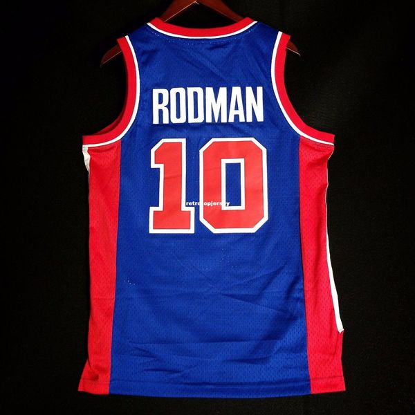 

100% stitched dennis rodman #10 soul hwc wholesale bleu jersey mens vest size xs-6xl stitched basketball jerseys ncaa, Black;blue