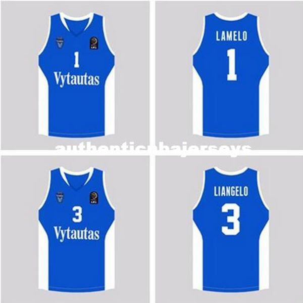 

lamelo ball #1 liangelo ball #3 lithuania vytautas lavar ball #99 basketball jersey stitched xs-6xl vest jerseys, Black;blue