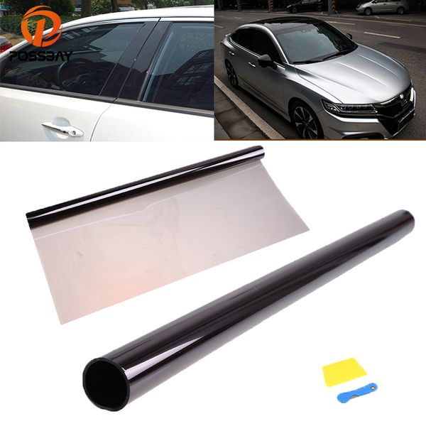 

possbay universal 0.5*6m car van window tint film roll 50% vlt black auto car glass summer stickers solar protection