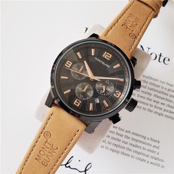 

высокое качество лучшие мужские модные часы бренд мужской кожаный ремешок спортивный кварцевый циферблат из нержавеющей стали военные деловы, Slivery;brown