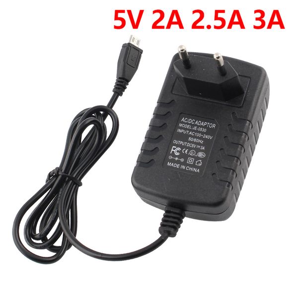 

dc 5v 3a 2.5a 2a micro usb power supply adapter universal eu us plug power adapter charger connector for raspberry pi zero tablet pc