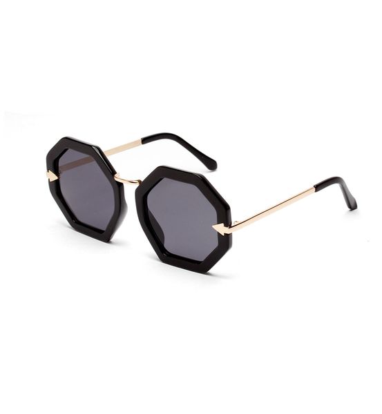 

2019 new exquisite arrow sunglasses ladies polygon irregular sunglasses personality trend colorful glasses, White;black
