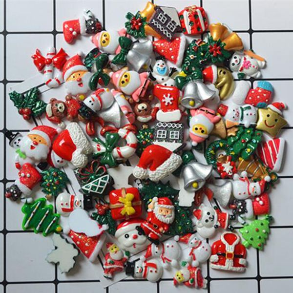 

cute diy resin flatbacks christmas embellish craft hair bow center 10/30pcs lww9202