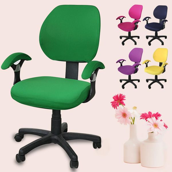 

elasticity office computer chair cover side arm chair cover recouvre chaise stretch rotating lift without