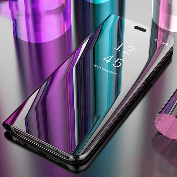 

luxury view flip stand phone case for samsung galaxy s10 e s9 s8 plus s10plus s6 s7 edge s6edge note 5 8 9 mobile mirror cover