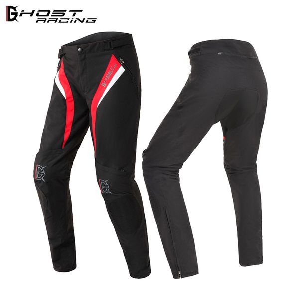 

ghost racing windproof motorcycle pants men's moto protective gear motorbike motocross pants motorcycle riding trousers, Black;blue