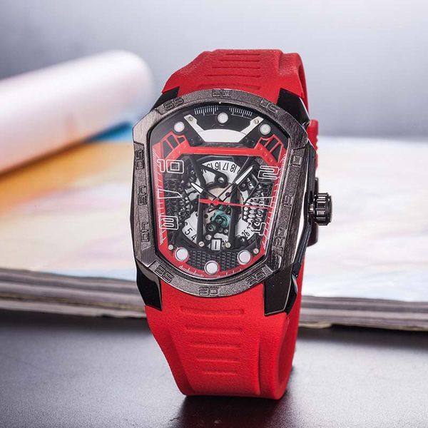 

19ss мужские кварцевые часы #1277: r уникальный стиль мужская роскошь ричард фантом топ бренд мужские часы часы, Slivery;brown