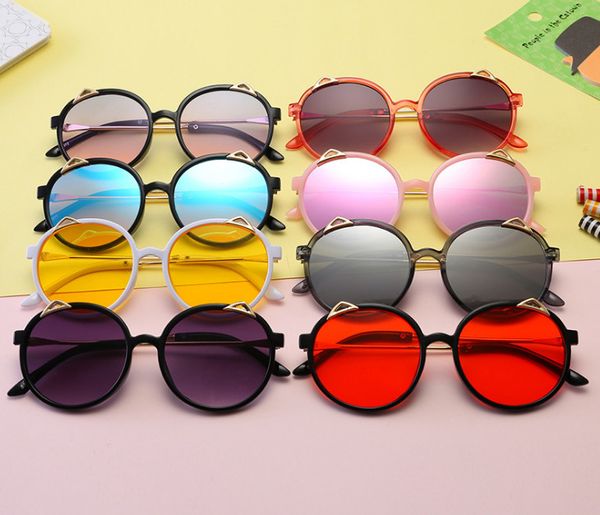 Acheter Enfants Lunettes De Soleil 2019 Nouveaux Enfants Chat Mignon Oreille De Dessin Animé Lunettes De Soleil Garçons Uv Cyclisme Adumbral Lunettes