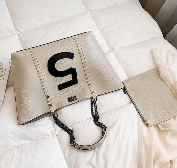 

new alligator pu leather shoulder bags for women luxury handbags messenger bag big tote lady large capacity hand bag/4