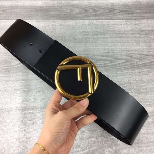 

High-grade Female belt ladies fashion letter casual gold buckle wide belt black and red body with good quality 7cm sale wholesale t356