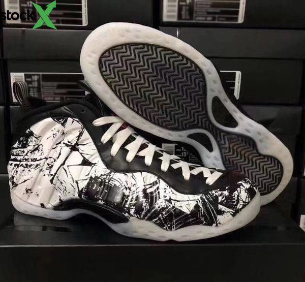 

halloween penny hardaway men basketball shoes mix style foam one black white laces total orange men athletic sneakers with box 314996-013