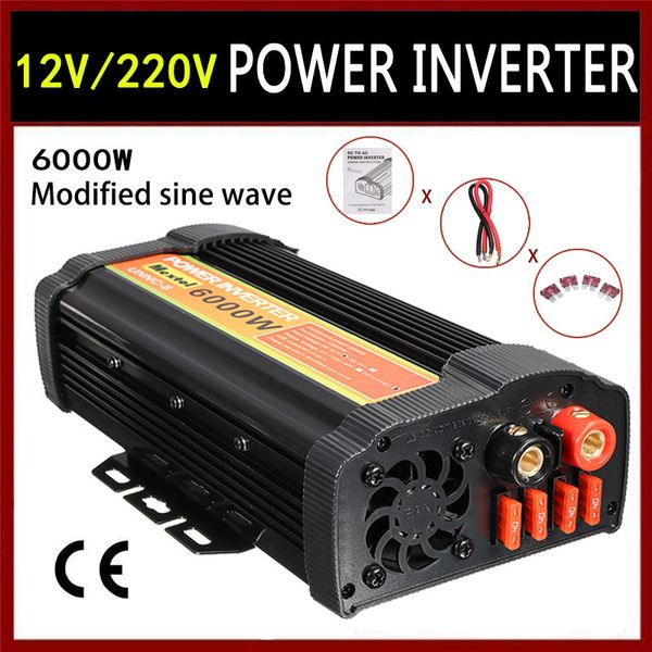 

inverter 12v 220v 12000wapeak 6000w auto modified sine wave voltage transformer solar power inverter converter car charge usb