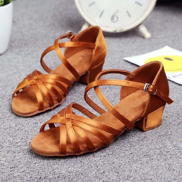 

ushine quality new arrival salsa tango ballroom latin dance shoes low heel shoes girls kids children woman