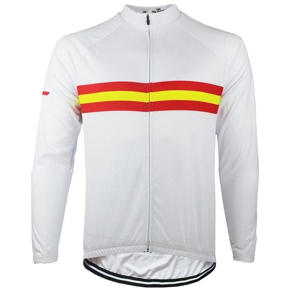 

hirbgod 2020 new men lightweight cycling jersey white long sleeve bike shirt team outdoor sport bicycle clothing ciclismo,nr124, Black;red