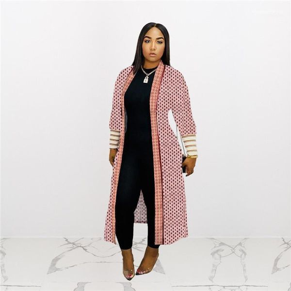

long sleeve cardigan coats fashion womens spring casual loose clothing luxury womens designer outerwear threaded pattern, Tan;black