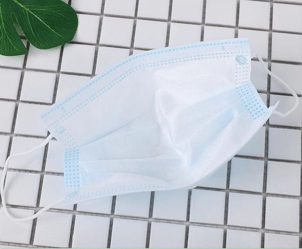 

50 шт одноразовые нетканые маски для лица пылезащитные 3-слойные маски с ушками для домашнего использования удобная защитная маска 08