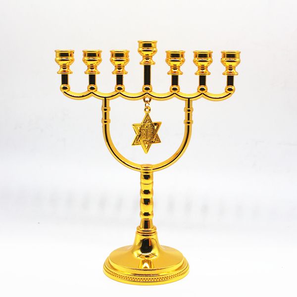 

crystal candle holder big menorah candelabra brass gold holders 7 branched religious