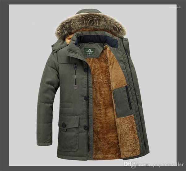 

cotton padded clothes warm thickened long size winter plus pile jacket mens apparel mens new fashion, Black