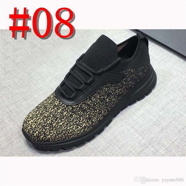 

new designer sneakers brand only man shoes leather mesh mixed color trainer runner shoes size, Black