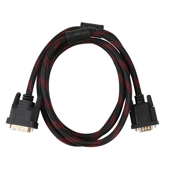 

new- dvi-i 24+5 dual link male to vga male cable 1.5m red black, White