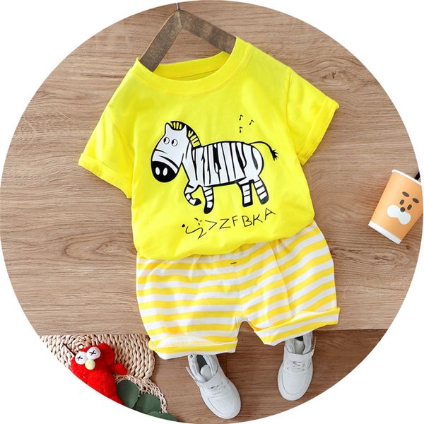 

summer baby clothes fashion girl boy clothing zebra t shirt shorts 2pcs/set kids suit children casual sport suits sets 0-5 years, White