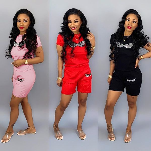 

womens summer tracksuits 2020 new arrival available short sleeves + pants round neck fashion casual men size s to 3xl fashion set, Gray