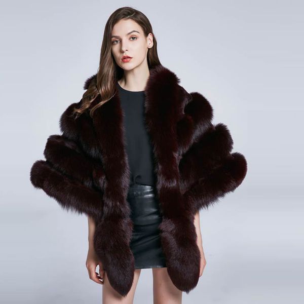 

jkp 2018 new real fur coat shawl warm women fashion scarf winter genuine leather grass furry short coat discount swp-13, Black
