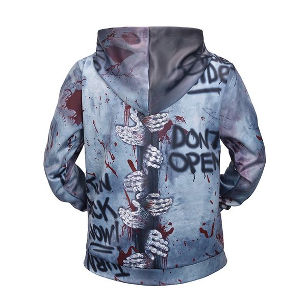 

mens hoodies ghost hand printing hoodies halloween hoodie halloween festival elements digital print funny hooded sweatshirt clothes eu size, Black