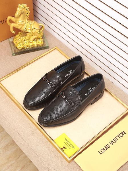 

luxury triple fashiondesigner men's formal party casual shoes the shoes made of real leather platform business office men's shoes, Black