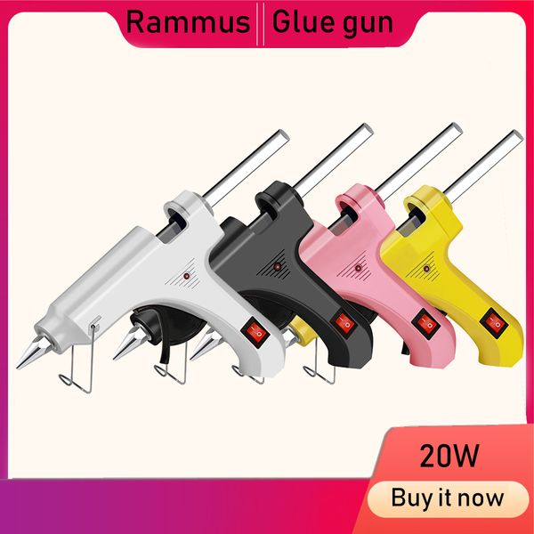 

colorful 20w 110v-240v melt glue gun plastic heating up electric model craft repair tools for 7mm glue sticks eu plug