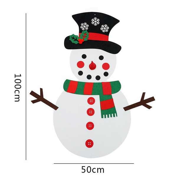 

felt christmas diy snowman wall hanging set detachable ornament wall hanging christmas gift decorations for home