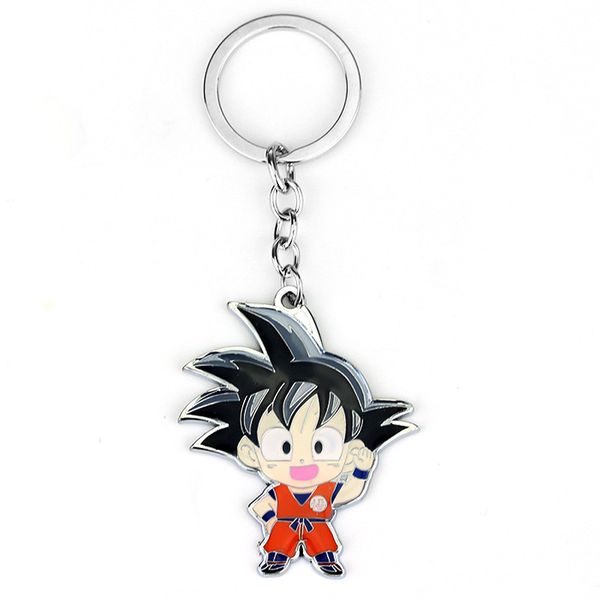

мальчики мужчины горячие аниме dragon ball z сон гоку рисунок мода keychains супер саян металла подвеска key ring ювелирные изделия брелок д, Silver