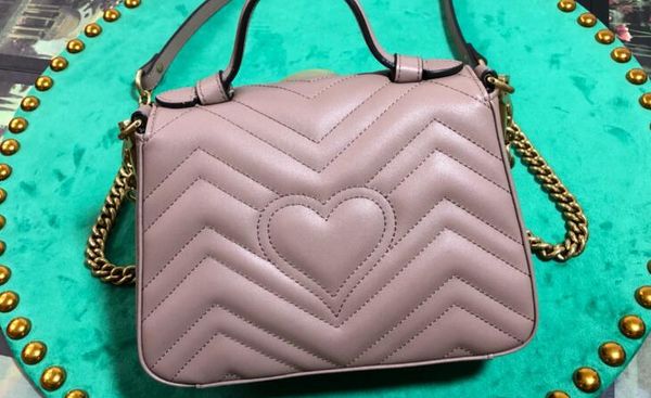 

realfine888 5a 547260 21cm marmont mini handle corssbody shoudler bags with dust bag dhl ing