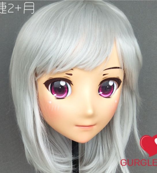 

gl mask 43) real lifesize halloween party bjd baby doll anime mask cosplay kig anime silicone masks cosplay kigurumi cross dressing, Silver