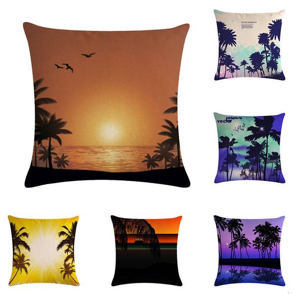 

летний стиль подушка обложка дерево зеленый подушка обложка хлопок throw подушка обложка цветочные куш декоративные подушки, домашний декор